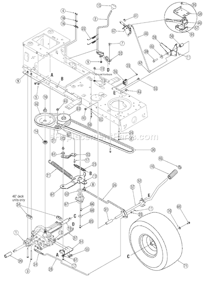 Page B Diagram and Parts List for 13AO772H755 2007 Yard Man Lawn Tractor